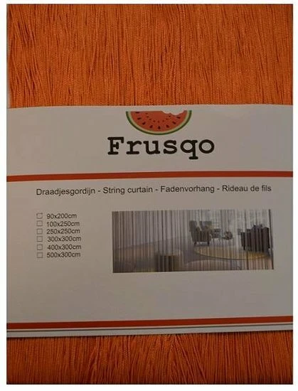 Draadjesgordijn Oranje 100x250cm - Afbeelding 2