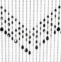 Kralengordijn Druppel Zwart 90x200cm