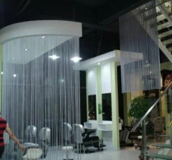 Brandvertragende Draadjesgordijnen Wit 90x250cm