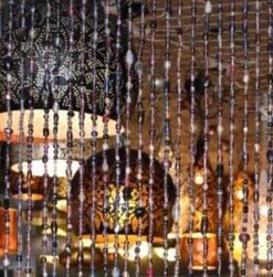 Glaskralengordijn Oosters (paarse Glaskralen)