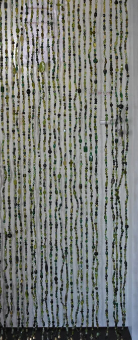 Glaskralengordijn Oosters (groene Glaskralen) - Afbeelding 2