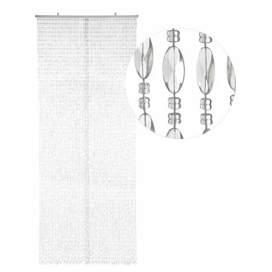 Kralengordijn Parels Transparant 90x200cm (48 Strengen) - Afbeelding 2
