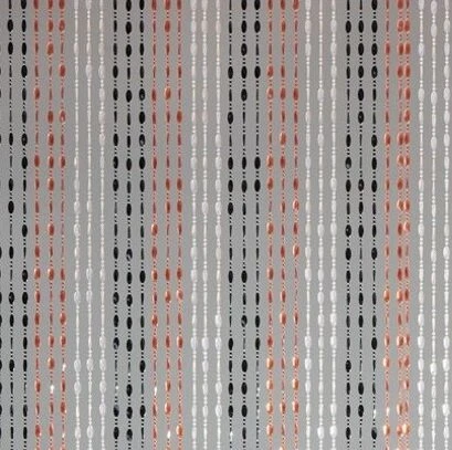 Kralengordijn Zwart/wit/oranje 90x200cm