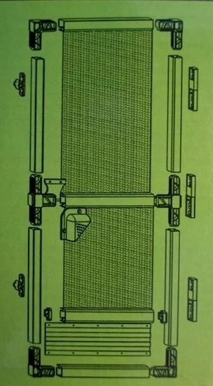 Vaste Hordeur Louisiana 100x215cm Wit - Afbeelding 2
