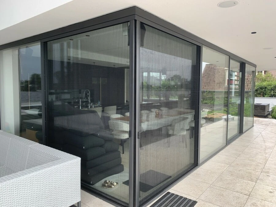 Plisséhordeur DUO Voor Schuifpui Of Openslaande Tuindeuren (Op Maat) - Afbeelding 3