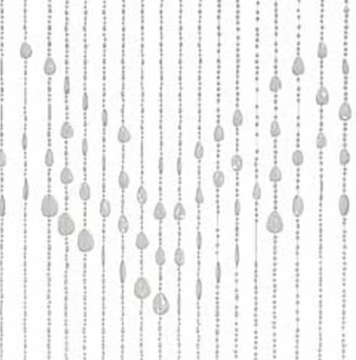 Kralengordijn Druppel Transparant 90x200cm
