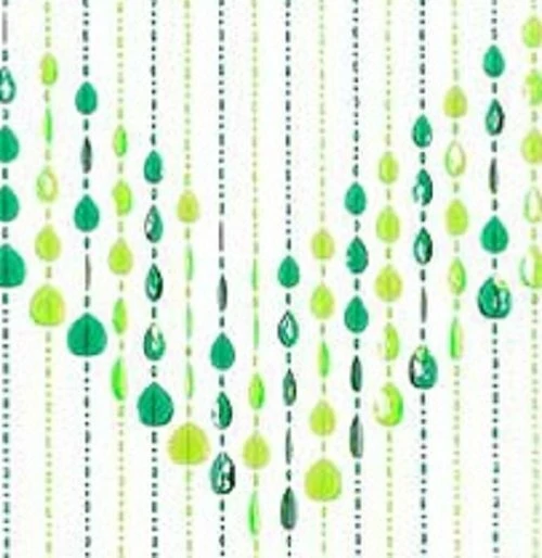 Kralengordijn Druppel Groen 90x200cm