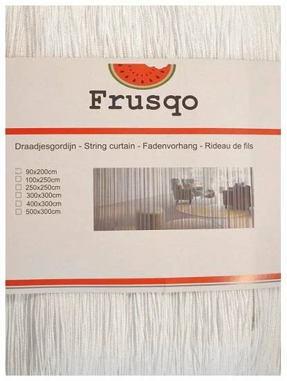 Draadjesgordijn Wit 90x200cm - Afbeelding 2