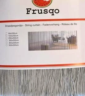 Draadjesgordijn Lichtgrijs 90x200cm - Afbeelding 2