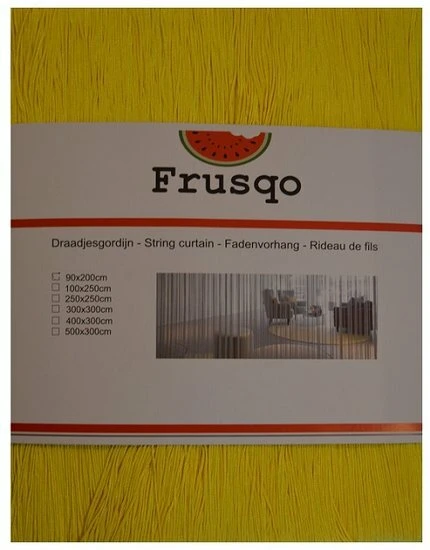Draadjesgordijn Geel 100x250cm - Afbeelding 2