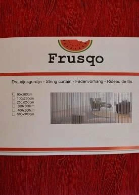 Draadjesgordijn Rood 100x250cm - Afbeelding 2