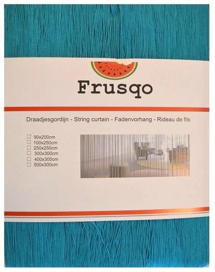 Draadjesgordijn Turquoise 100x250cm - Afbeelding 2