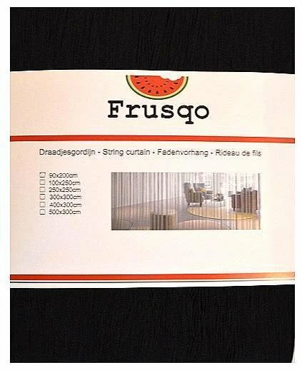 Draadjesgordijn Zwart 100x250cm - Afbeelding 2