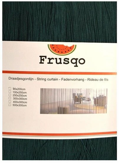 Draadjesgordijn Pauw Groen 100x250cm - Afbeelding 2