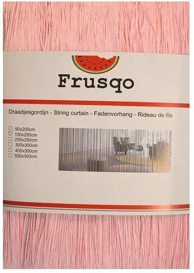 Draadjesgordijn Lichtroze 100x250cm - Afbeelding 2