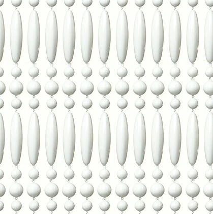 Vliegengordijn Kralen Op Maat: Recht Wit