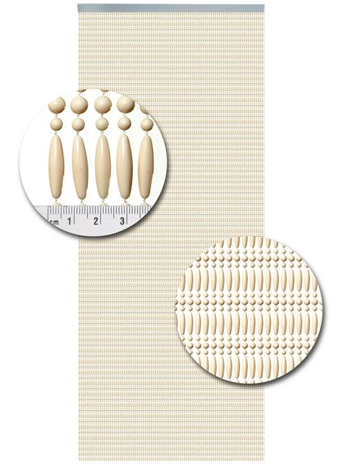 Vliegengordijn Kralen Op Maat: Recht Creme - Afbeelding 2