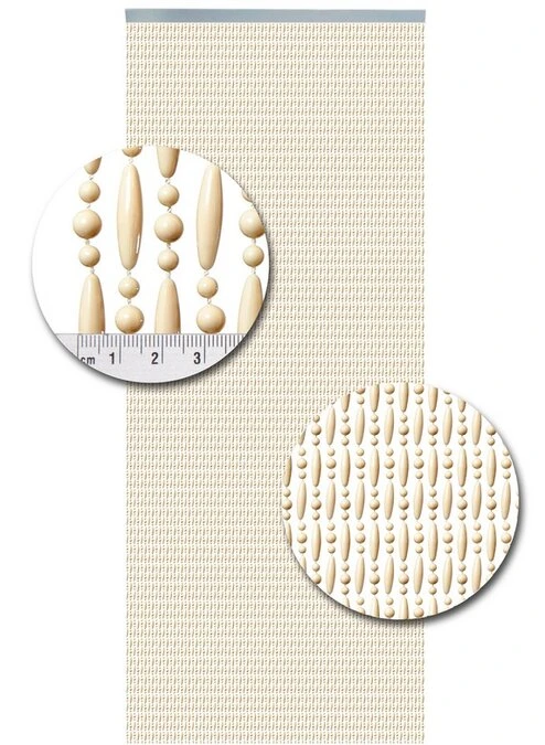 Vliegengordijn Kralen Op Maat: Verspringen Creme - Afbeelding 2