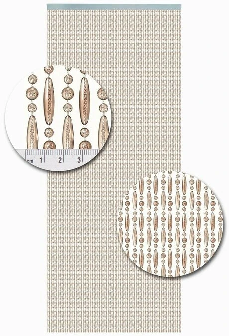 Vliegengordijn Kralen Op Maat: Verspringen Champagne - Afbeelding 2