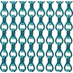 Aluminium Ketting Vliegengordijn Op Maat: Lichtblauw Glans