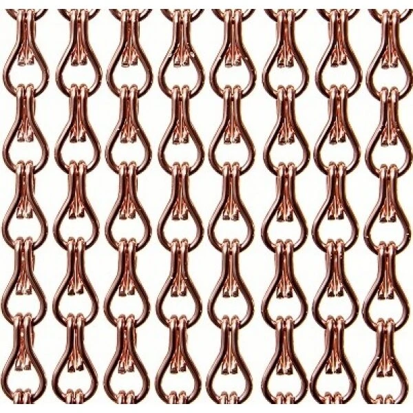 Aluminium Ketting Vliegengordijn Op Maat: Koper Glans