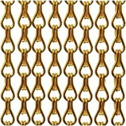 Aluminium Ketting Vliegengordijn Op Maat: Goud Glans