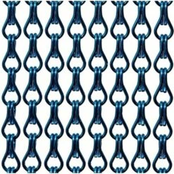 Aluminium Ketting Vliegengordijn Op Maat: Blauw Glans