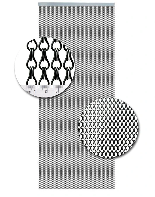 Aluminium Ketting Vliegengordijn Op Maat: Antraciet Glans - Afbeelding 2