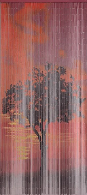 Vliegengordijn Bamboe Zonsopkomst 90x200cm - Afbeelding 2