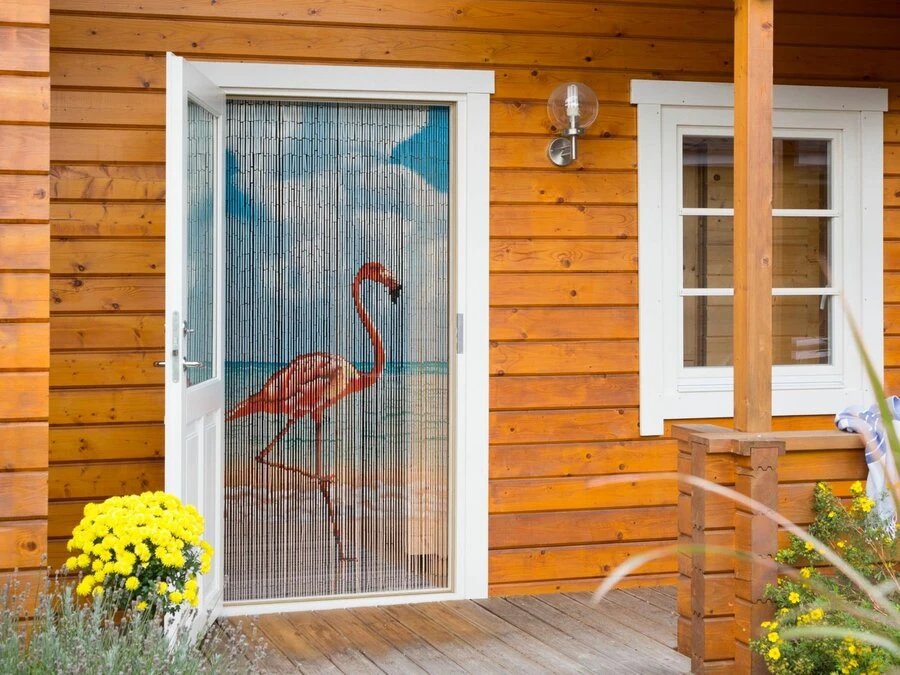 Vliegengordijn Bamboe Flamingo 90x200cm - Afbeelding 3