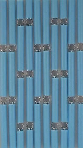 Vliegengordijn Op Maat: Hulzen Turquoise Verspringen (bouwpakket) - Afbeelding 2