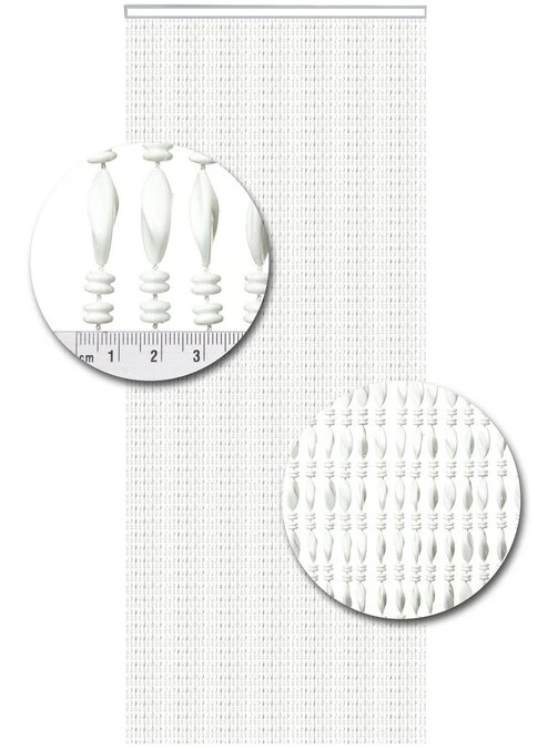 Vliegengordijn Kralen Op Maat: Chios Wit - Afbeelding 2