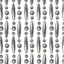 Vliegengordijn Kralen Op Maat: Verspringen Metallic Zilver