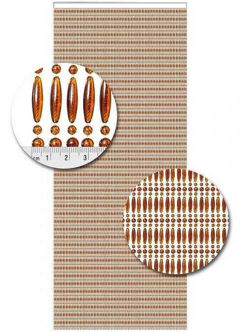 Vliegengordijn Kralen Op Maat: Recht Bruin - Afbeelding 2