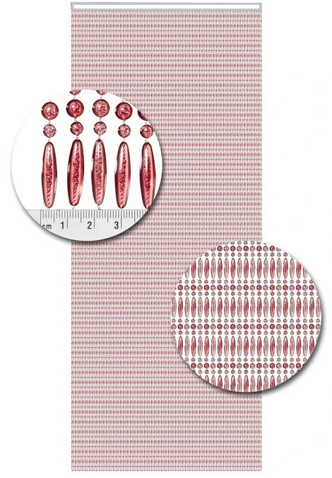 Vliegengordijn Kralen Op Maat: Recht Roze Transparant - Afbeelding 2