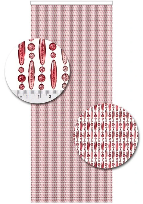 Vliegengordijn Kralen Op Maat: Verspringen Roze Transparant - Afbeelding 2