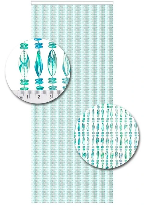 Vliegengordijn Kralen Op Maat: Chios Turquoise - Afbeelding 2