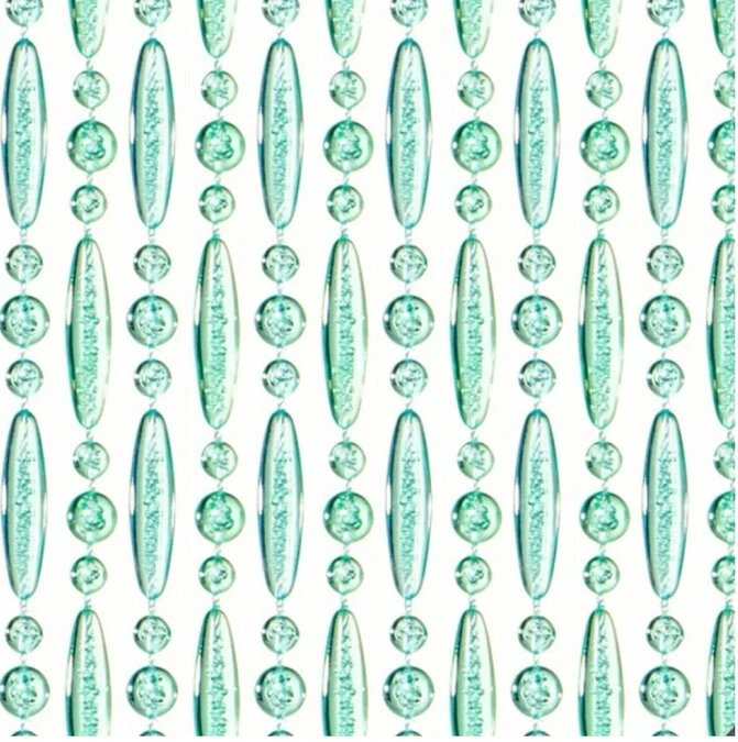 Vliegengordijn Kralen Op Maat: Verspringen Turquoise