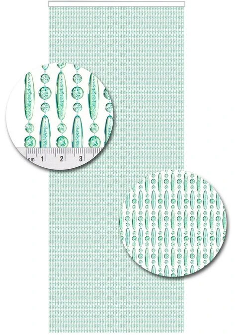 Vliegengordijn Kralen Op Maat: Verspringen Turquoise - Afbeelding 2