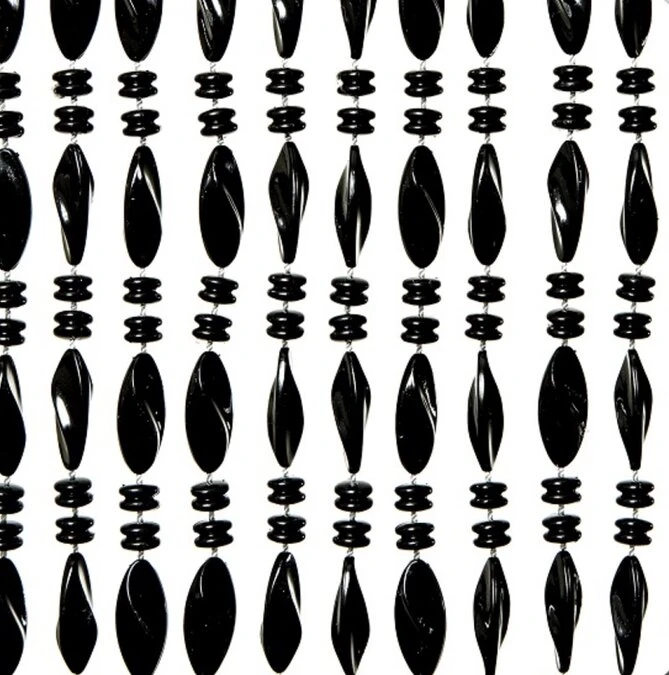 Vliegengordijn Kralen Op Maat: Chios Zwart