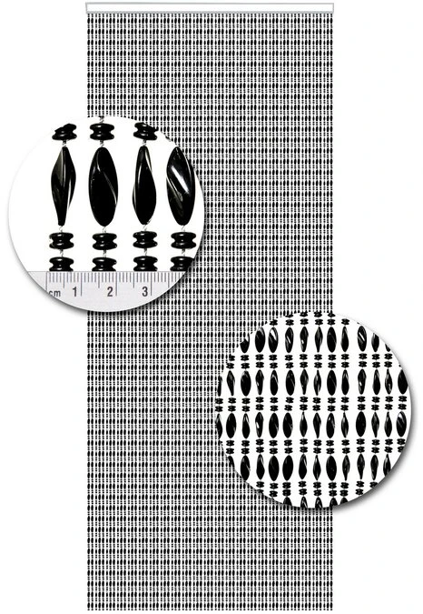 Vliegengordijn Kralen Op Maat: Chios Zwart - Afbeelding 2