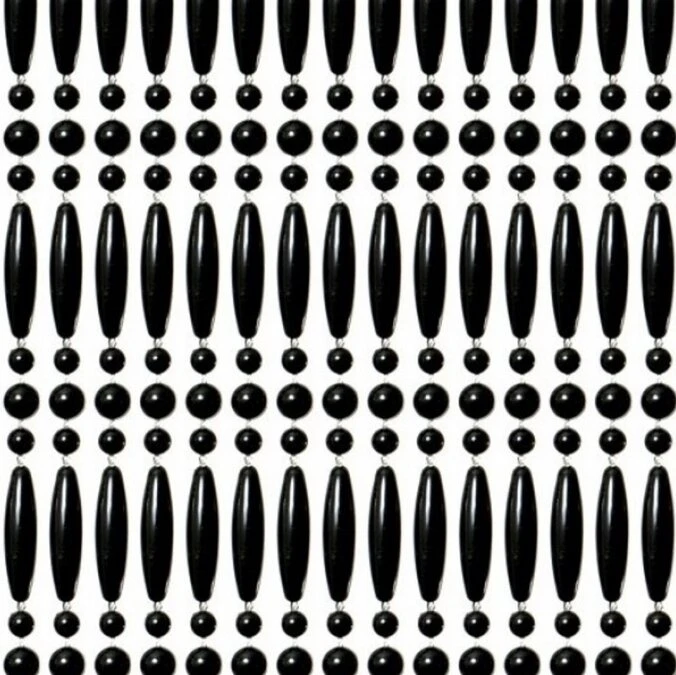 Vliegengordijn Kralen Op Maat: Recht Zwart