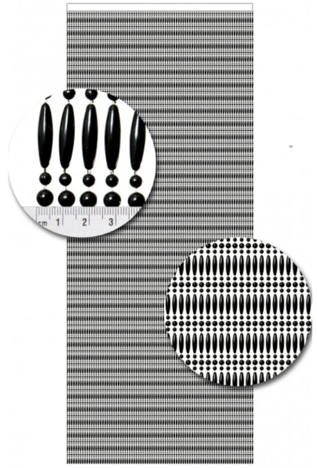 Vliegengordijn Kralen Op Maat: Recht Zwart - Afbeelding 2