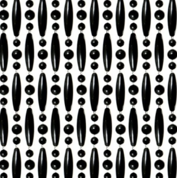 Vliegengordijn Kralen Op Maat: Verspringen Zwart