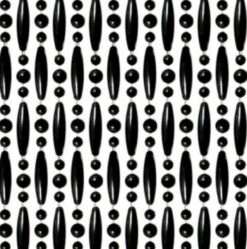 Vliegengordijn Kralen Op Maat: Verspringen Zwart