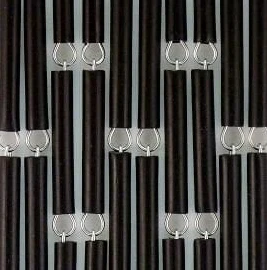 Vliegengordijn Op Maat: Hulzen Verspringen Zwart (bouwpakket)