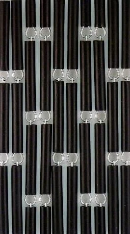 Vliegengordijn Op Maat: Hulzen Verspringen Zwart (bouwpakket) - Afbeelding 2