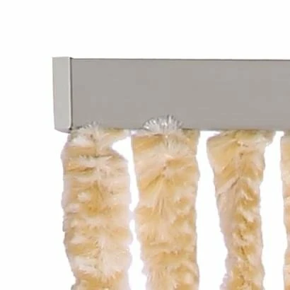 Vliegengordijn Kattenstaart 90x220cm (beige/wit) - Afbeelding 2