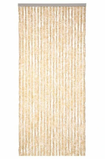 Vliegengordijn Kattenstaart 90x220cm (beige/wit) - Afbeelding 3