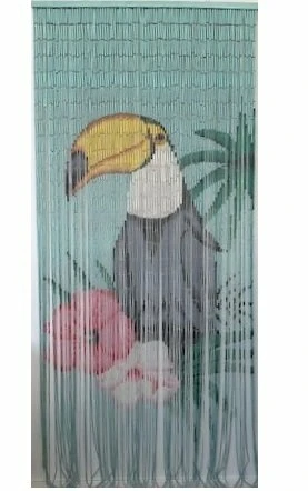 Bamboe Vliegengordijn Toekan 90x200cm - Afbeelding 2